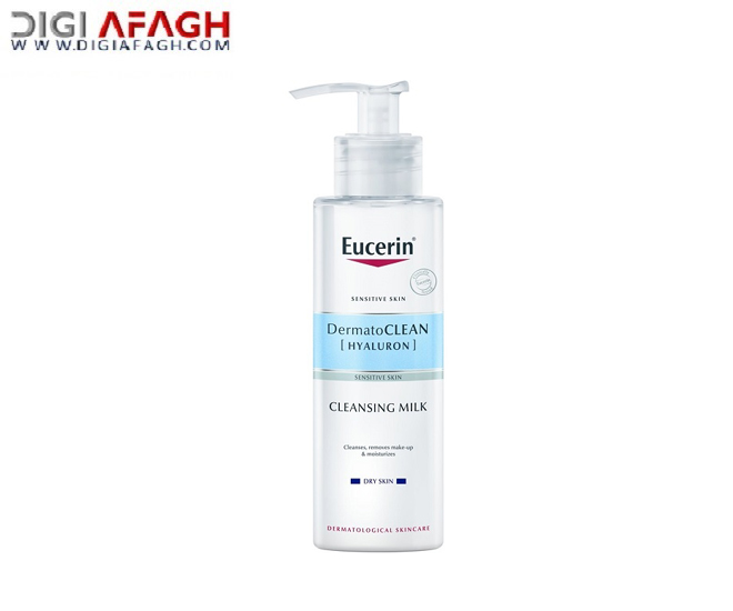 شیرپاکن آرایش مدل Hyaluron حجم 200 میل آبرسان و مخصوص پوست های خشک و حساس محصول اوسرین Eucerin