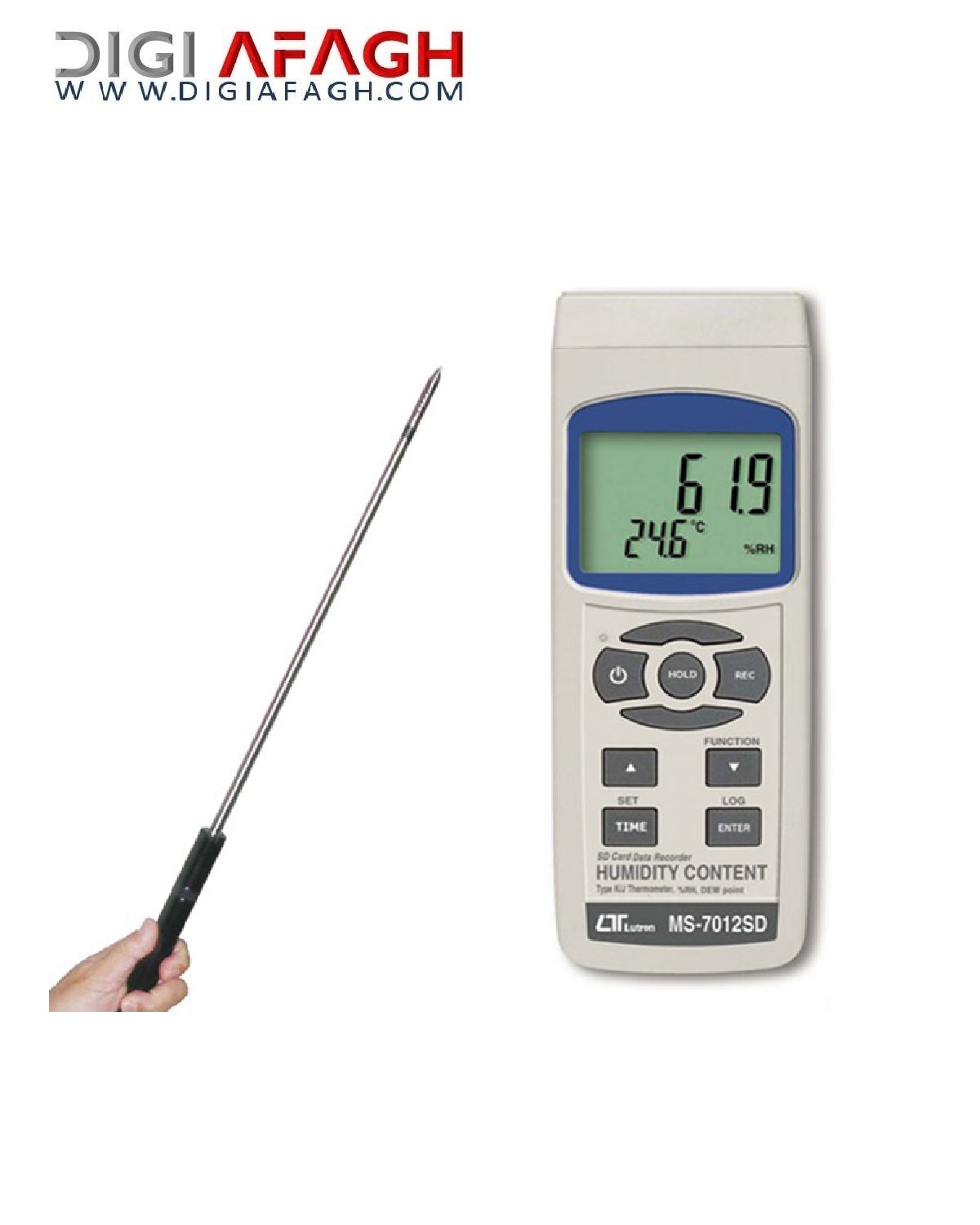 رطوبت سنج دیجیتال با قابلیت اتصال کارت حافظه HT-3027SD