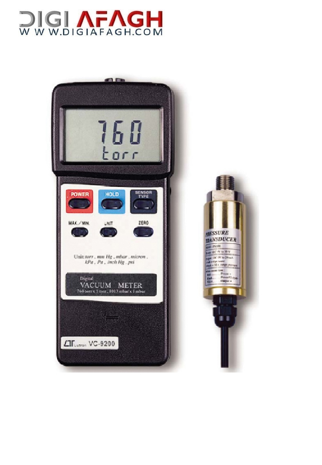 وکیوم متر دیجیتال VC-9200