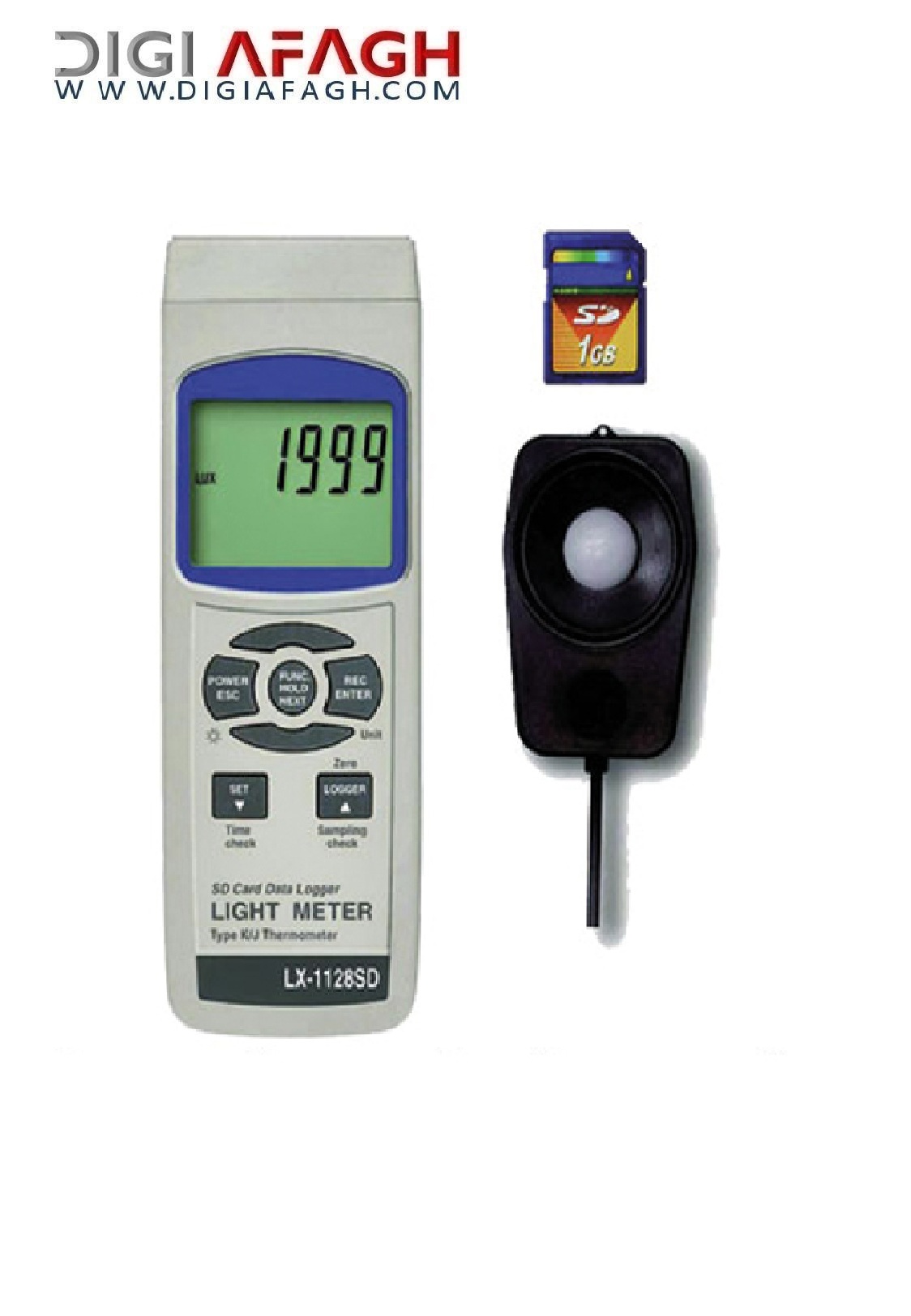 لوکس متر با قابلیت اتصال کارت حافظه LX-1128SD