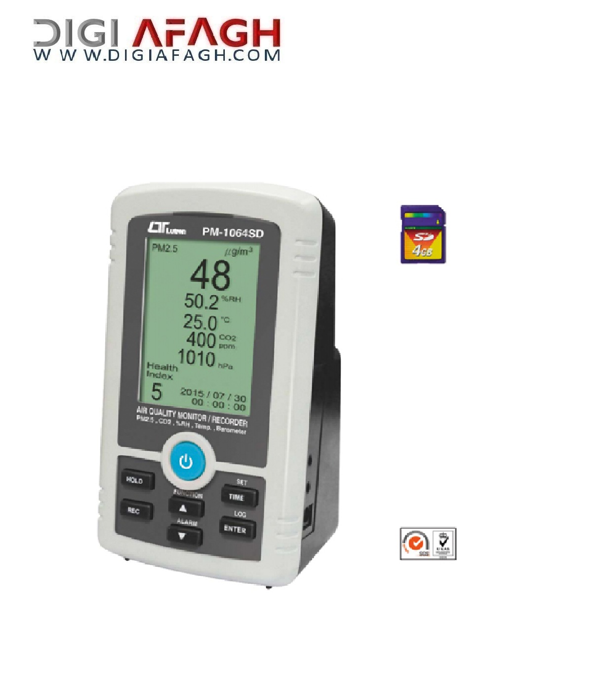 کیفیت سنج و رکوردر هوا PM-1064SD