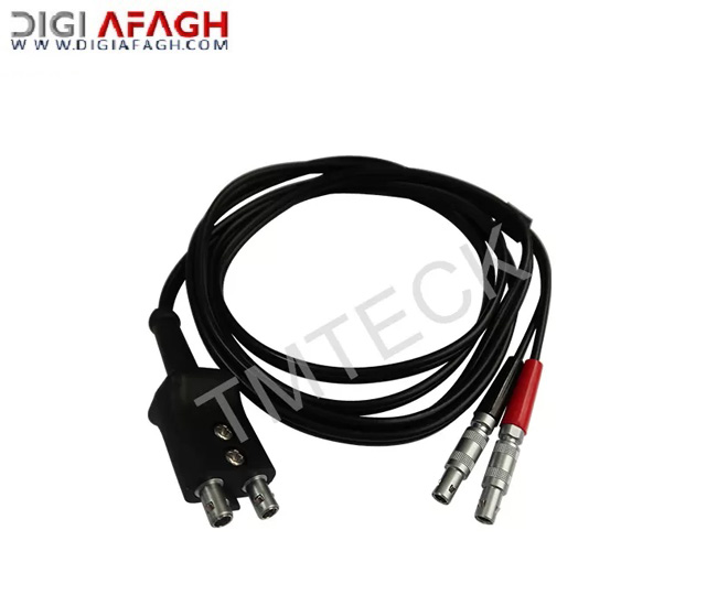 کابل دوگانه اولتراسونیک DA233 برای عیوب یاب التراسونیک به طول 1.5 متر LEMO00 Plug To Lemo00