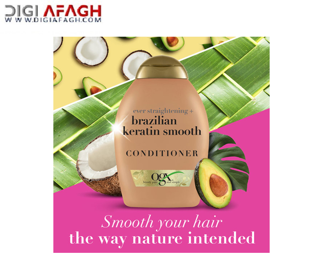 نرم کننده کراتین مدل برزیلی بدون سولفات، صاف کننده ۳۸۵ میل محصول اوجی ایکس (OGX)