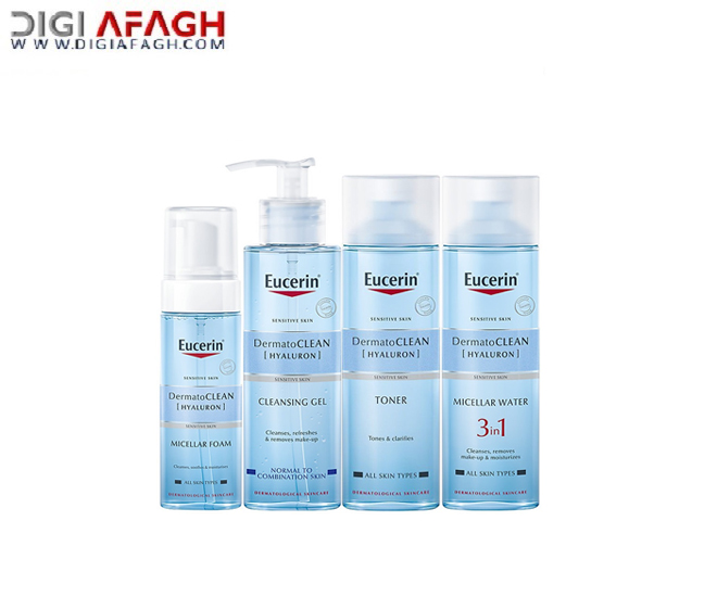 میسلارواتر ۳ در ۱ اوسرین مدل DermatoCLEAN Hyaluron Micellar Water حجم 200 میل محصول اوسرین