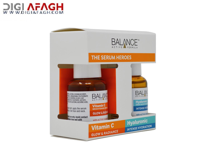 پک 2 عددی ویتامین سی و هیالورونیک اسید حجم هر سرم ۳۰ میل محصول بالانس BALANCE
